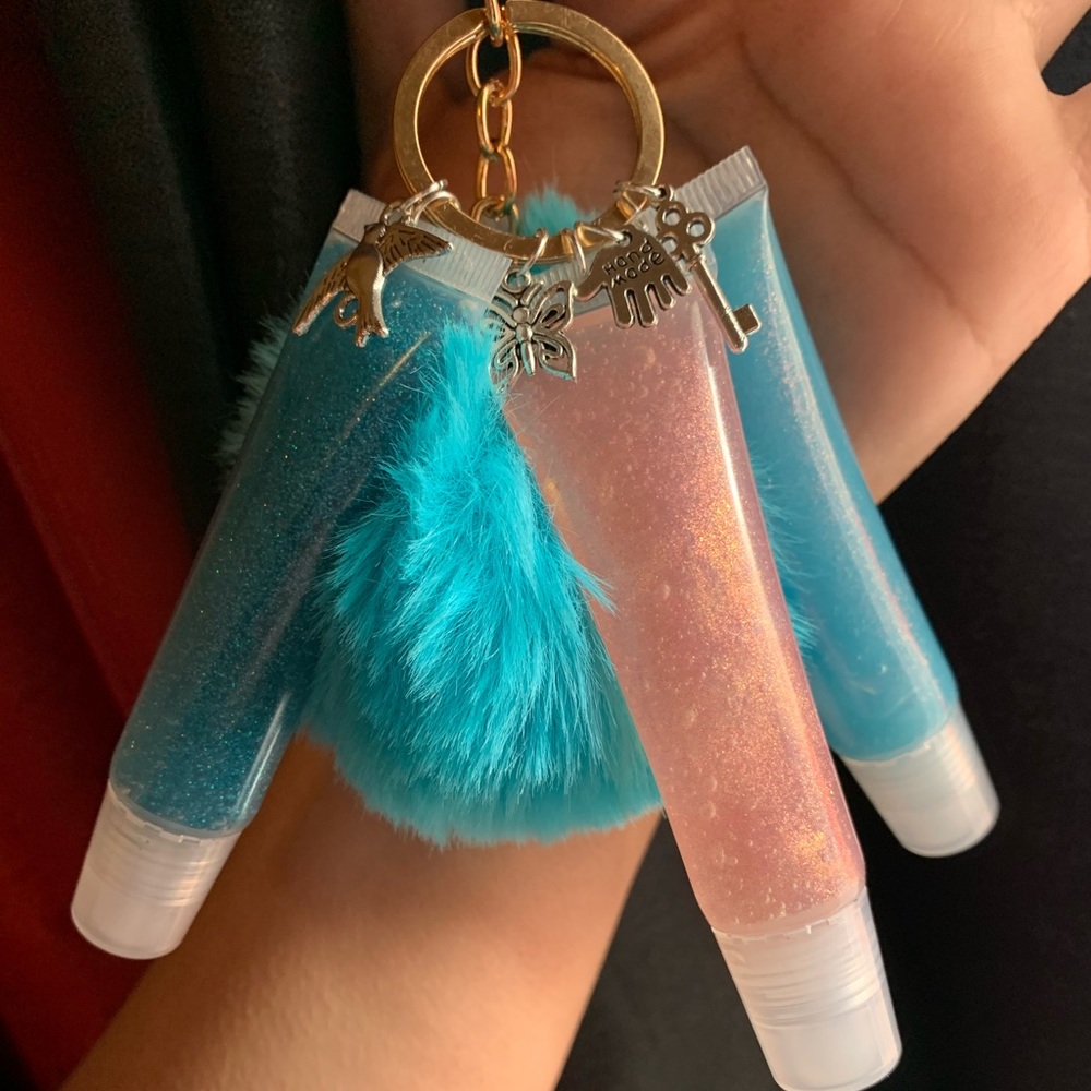 Lip gloss keychain